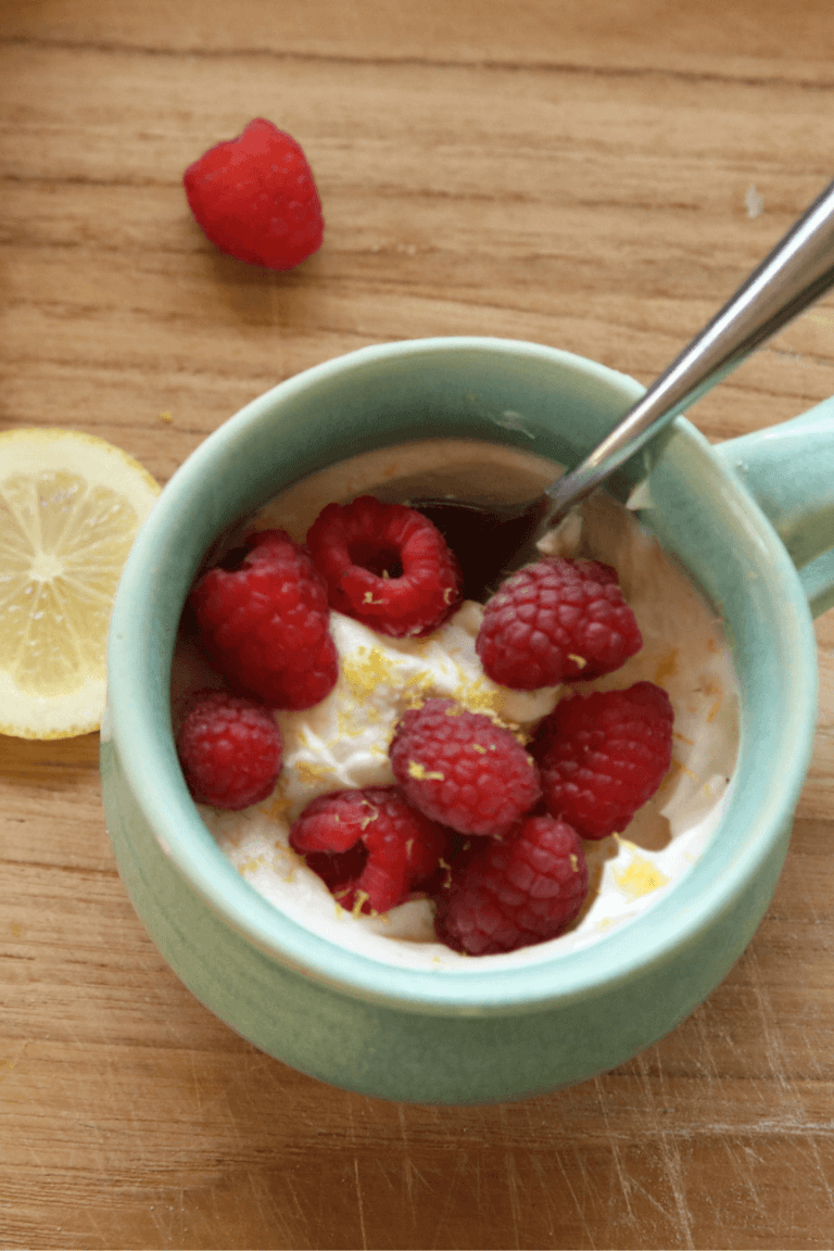 lemon yogurt made with just ingredients protein powder